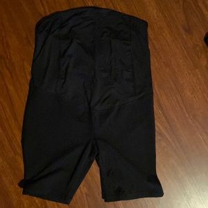 Black maternity shorts